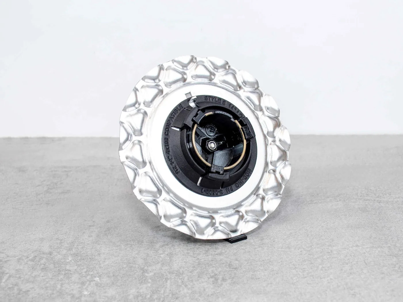 BBS 14" Style 5 center caps -   alu billet hexagons + alu waffle plate