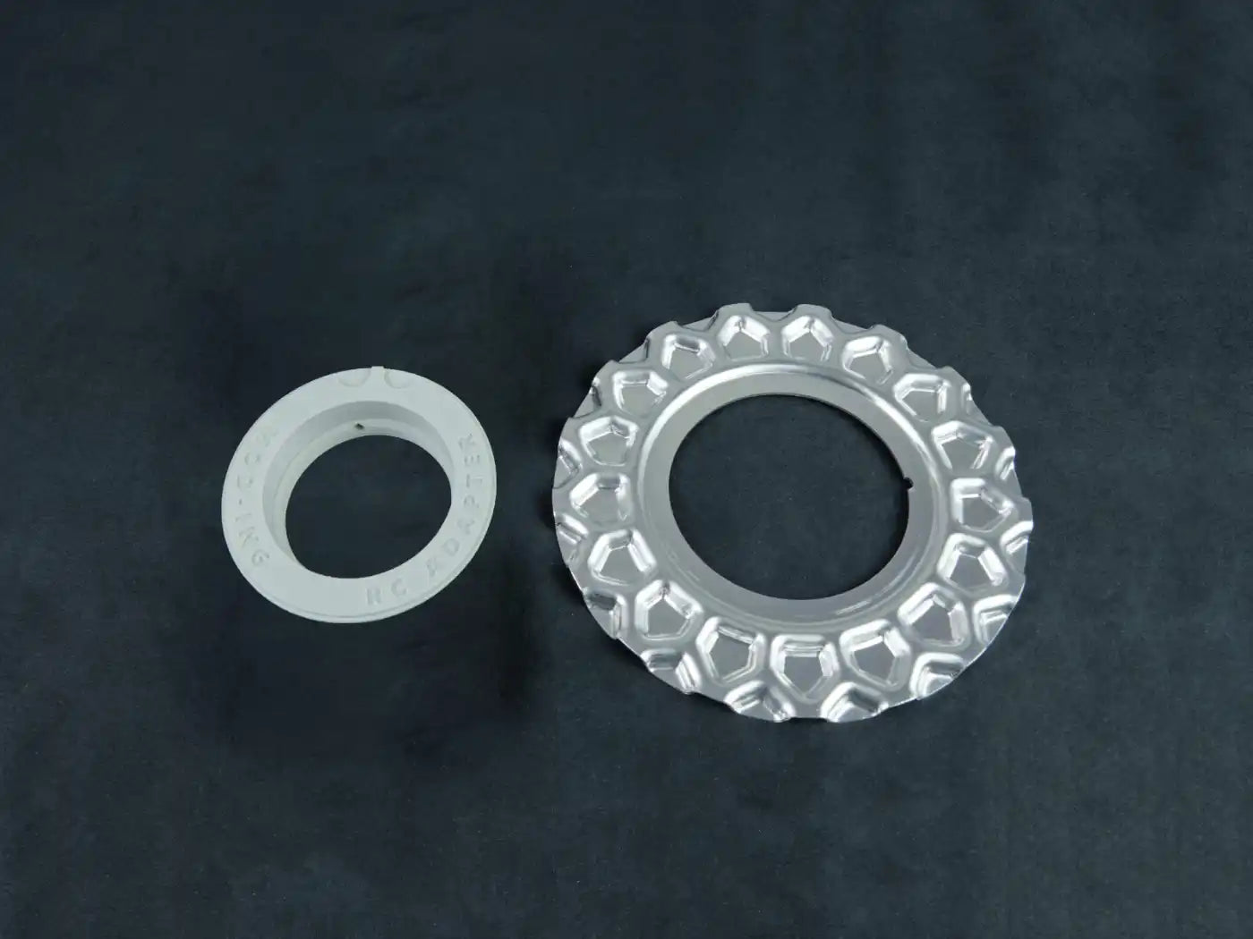 BBS RC 17 18 aluminum waffle center caps - waffle plate only set 4x
